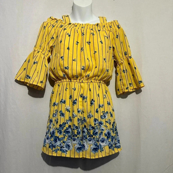 My Michelle Girls Floral Romper Large - Picture 1 of 6